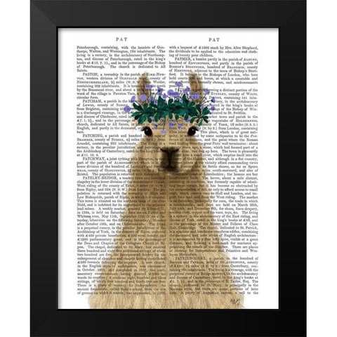 Llama Bohemian 1 Book Print Black Modern Wood Framed Art Print by Fab Funky