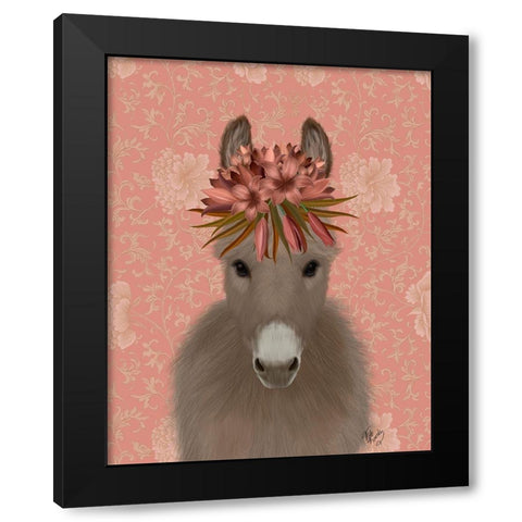 Donkey Bohemian 1 Black Modern Wood Framed Art Print with Double Matting by Fab Funky