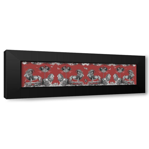 Livoris Feritas Lion Design, Whole Black Modern Wood Framed Art Print with Double Matting by Fab Funky