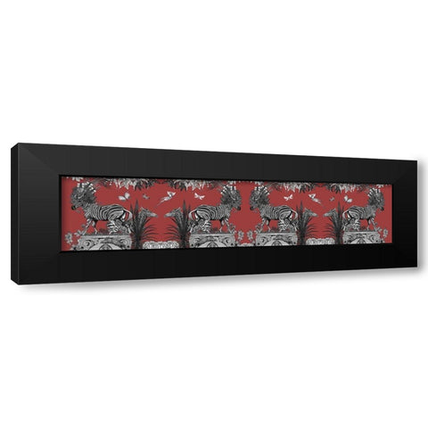 Livoris Feritas Zebra Design, Whole Black Modern Wood Framed Art Print with Double Matting by Fab Funky