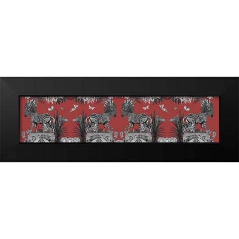 Livoris Feritas Zebra Design, Whole Black Modern Wood Framed Art Print by Fab Funky