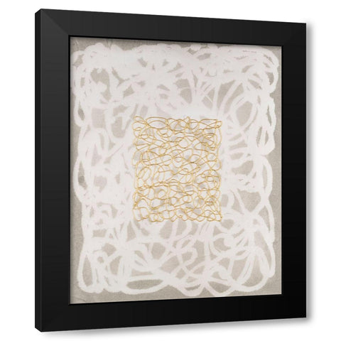 Golden Meringue I Black Modern Wood Framed Art Print with Double Matting by Lam, Vanna