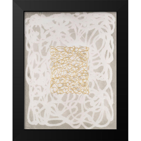 Golden Meringue I Black Modern Wood Framed Art Print by Lam, Vanna
