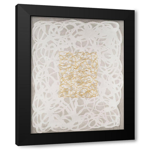 Golden Meringue II Black Modern Wood Framed Art Print with Double Matting by Lam, Vanna