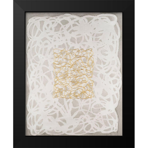 Golden Meringue II Black Modern Wood Framed Art Print by Lam, Vanna