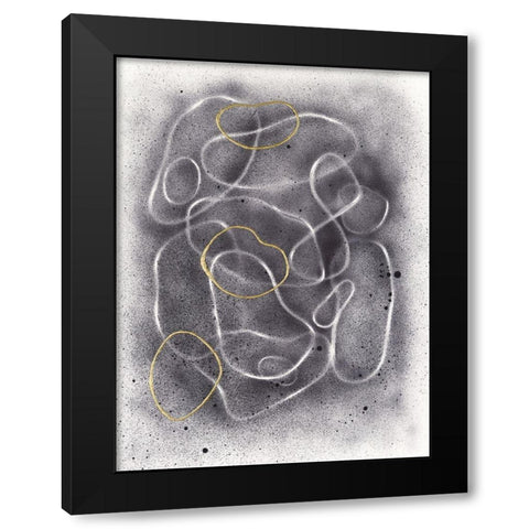 Pell Mell II Black Modern Wood Framed Art Print by Lam, Vanna