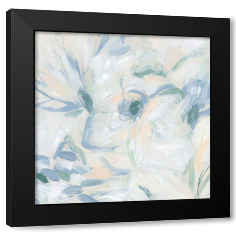 Abstract Flower Fresco I Black Modern Wood Framed Art Print by Vess, June Erica