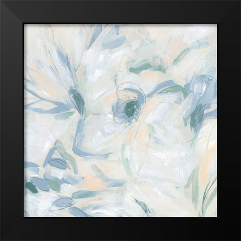 Abstract Flower Fresco I Black Modern Wood Framed Art Print by Vess, June Erica