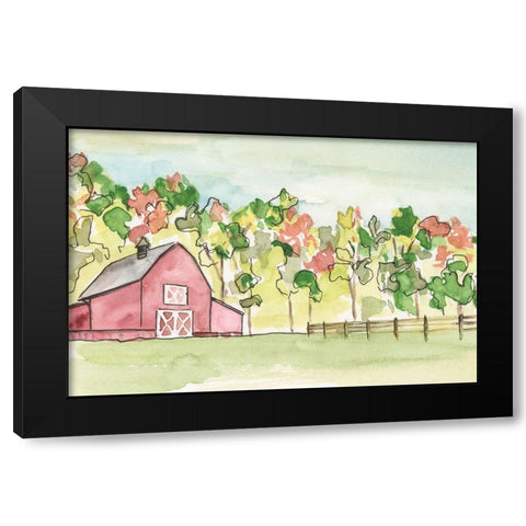 Barn Vista III Black Modern Wood Framed Art Print by Moore, Regina