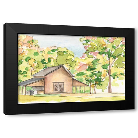 Barn Vista IV Black Modern Wood Framed Art Print by Moore, Regina
