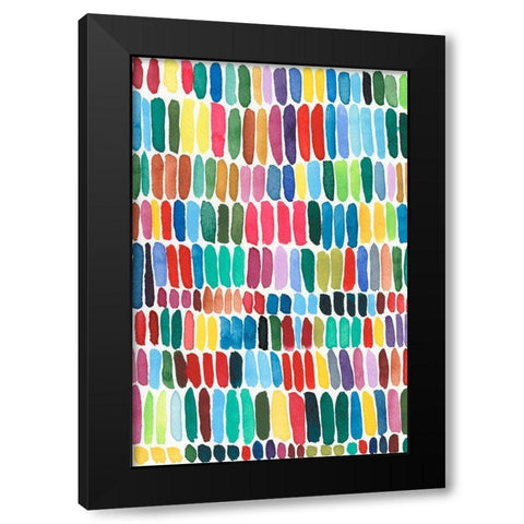 Rainbow Marks I Black Modern Wood Framed Art Print by Moore, Regina
