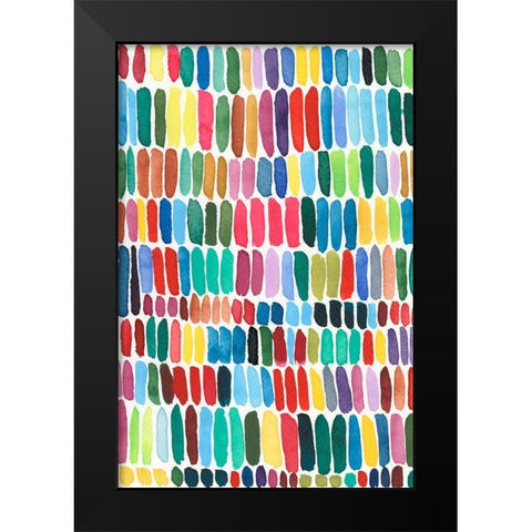Rainbow Marks I Black Modern Wood Framed Art Print by Moore, Regina