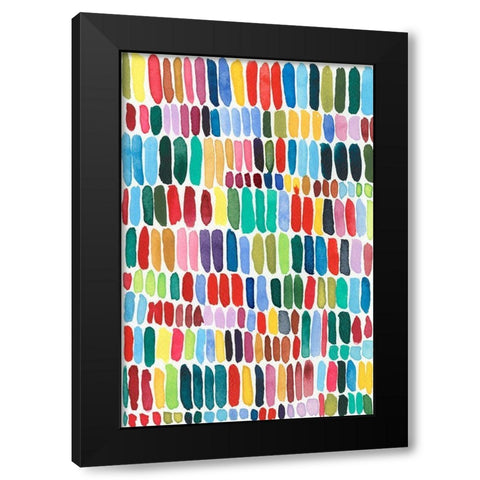 Rainbow Marks II Black Modern Wood Framed Art Print by Moore, Regina