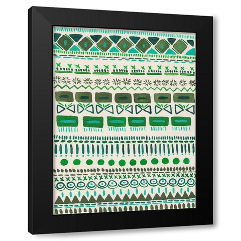 Boho Marks II Black Modern Wood Framed Art Print by Moore, Regina