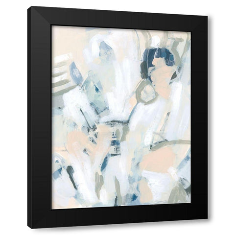 Blue Notes I Black Modern Wood Framed Art Print by Vess, June Erica