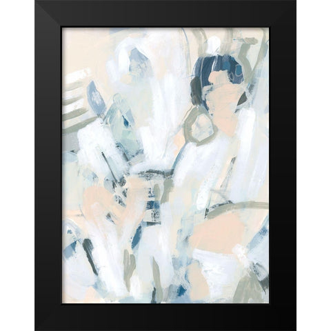 Blue Notes I Black Modern Wood Framed Art Print by Vess, June Erica