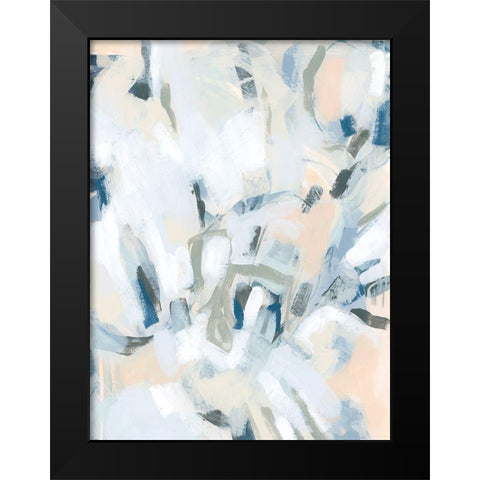 Blue Notes II Black Modern Wood Framed Art Print by Vess, June Erica