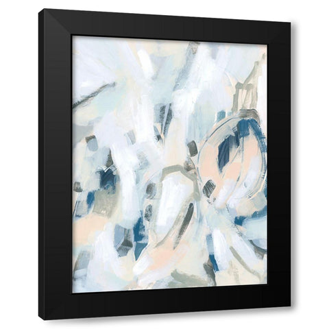 Blue Notes III Black Modern Wood Framed Art Print by Vess, June Erica