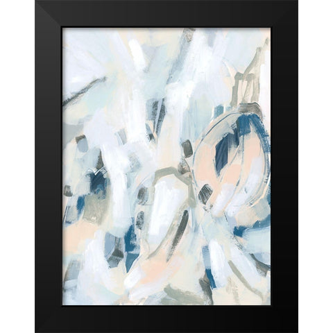 Blue Notes III Black Modern Wood Framed Art Print by Vess, June Erica