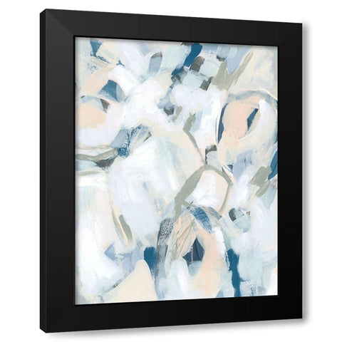 Blue Notes IV Black Modern Wood Framed Art Print by Vess, June Erica