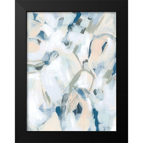Blue Notes IV Black Modern Wood Framed Art Print by Vess, June Erica