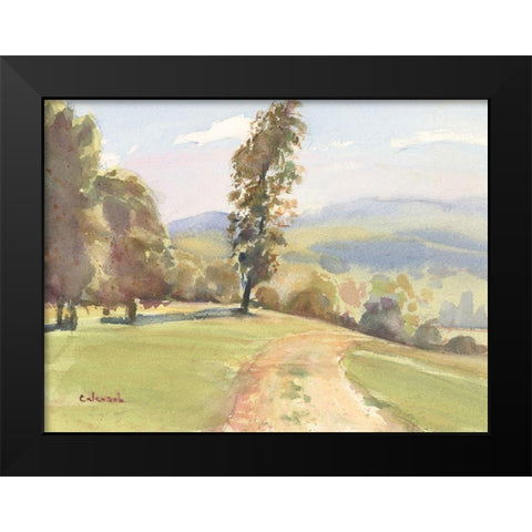 Vermont Vista II Black Modern Wood Framed Art Print by Calcasola, Stephen