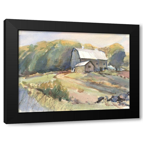 Shaker Farm Somers Connecticut Black Modern Wood Framed Art Print by Calcasola, Stephen