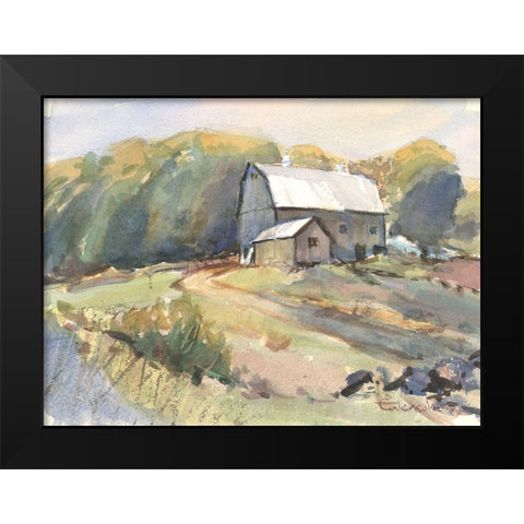 Shaker Farm Somers Connecticut Black Modern Wood Framed Art Print by Calcasola, Stephen
