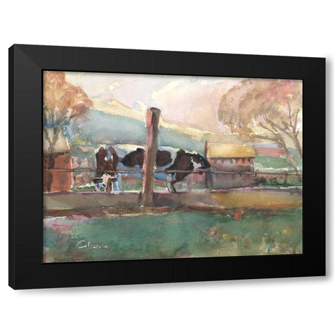 Happy Hour Black Modern Wood Framed Art Print with Double Matting by Calcasola, Stephen