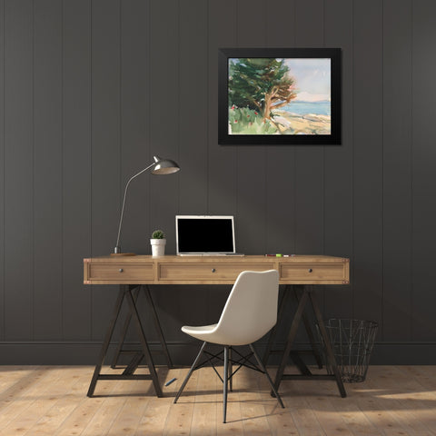 Boothbay Harbor Maine Black Modern Wood Framed Art Print by Calcasola, Stephen