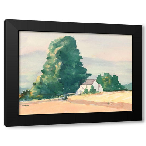 Summer Time Black Modern Wood Framed Art Print with Double Matting by Calcasola, Stephen