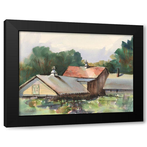 Shaker Barns Black Modern Wood Framed Art Print with Double Matting by Calcasola, Stephen