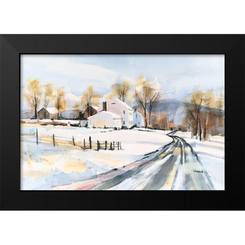 Snowed In Black Modern Wood Framed Art Print by Calcasola, Stephen
