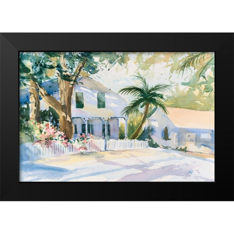 Bermuda Watercolor Black Modern Wood Framed Art Print by Calcasola, Stephen