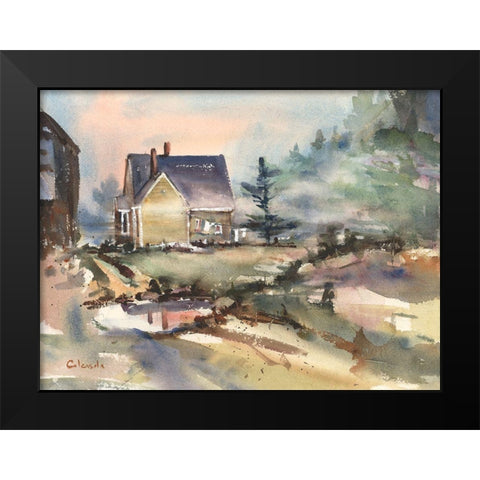 Laundry Day Black Modern Wood Framed Art Print by Calcasola, Stephen