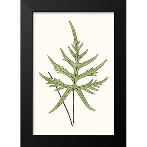 Collected Leaves VIII Black Modern Wood Framed Art Print by Vision Studio