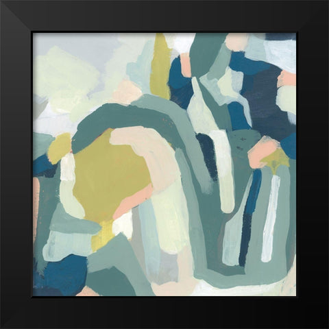 Field Map I Black Modern Wood Framed Art Print by Vess, June Erica