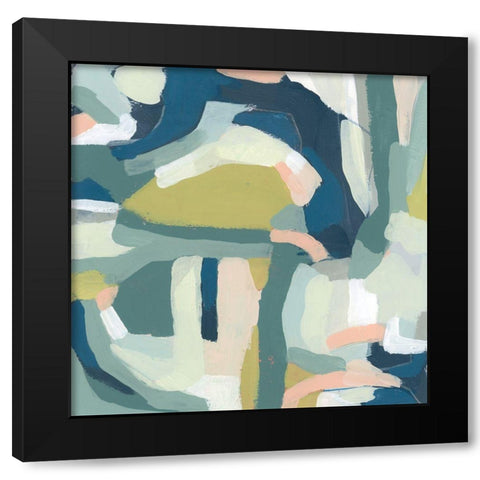 Field Map II Black Modern Wood Framed Art Print by Vess, June Erica