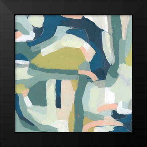 Field Map II Black Modern Wood Framed Art Print by Vess, June Erica