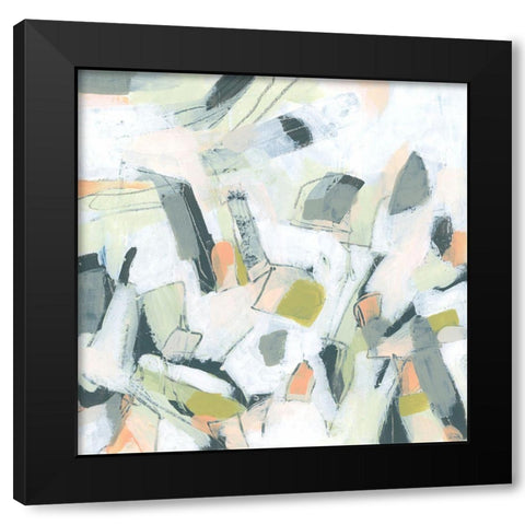 Scribble Prism II Black Modern Wood Framed Art Print with Double Matting by Vess, June Erica
