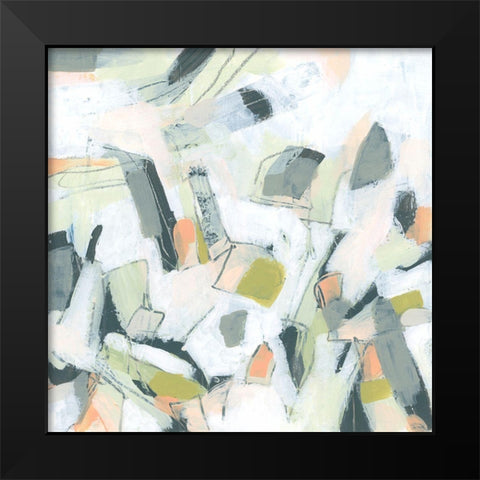 Scribble Prism II Black Modern Wood Framed Art Print by Vess, June Erica