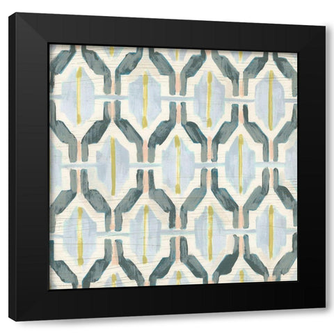 Mesa Tile IV Black Modern Wood Framed Art Print by Vess, June Erica