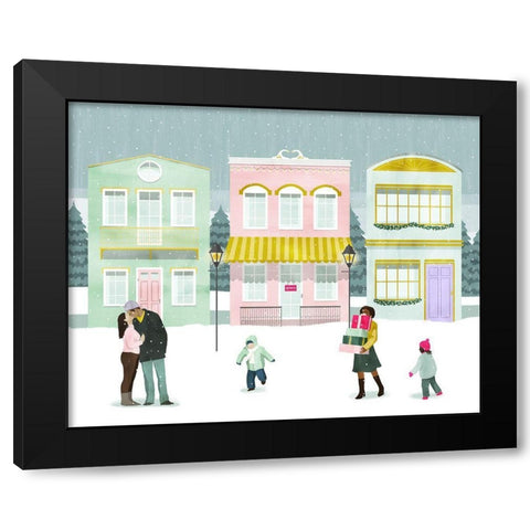 Little Town II Black Modern Wood Framed Art Print with Double Matting by Popp, Grace