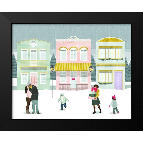 Little Town II Black Modern Wood Framed Art Print by Popp, Grace