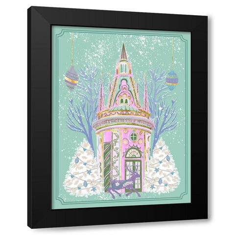 Winter Holidays III Black Modern Wood Framed Art Print with Double Matting by Wang, Melissa