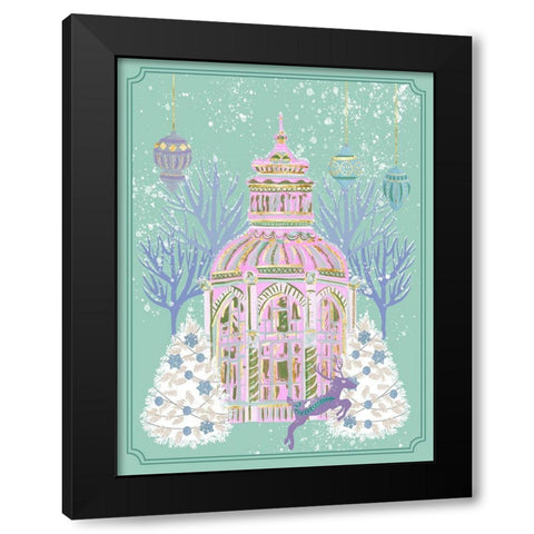 Winter Holidays V Black Modern Wood Framed Art Print with Double Matting by Wang, Melissa