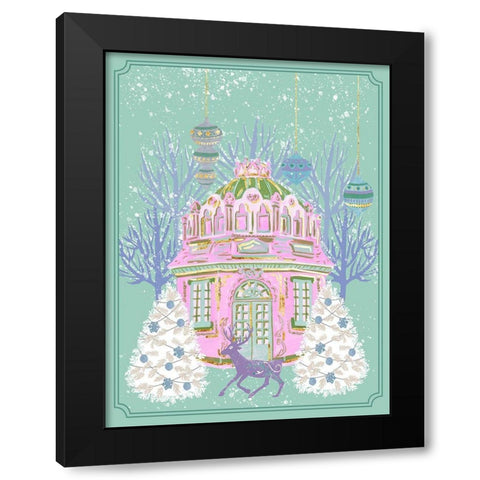 Winter Holidays VI Black Modern Wood Framed Art Print with Double Matting by Wang, Melissa