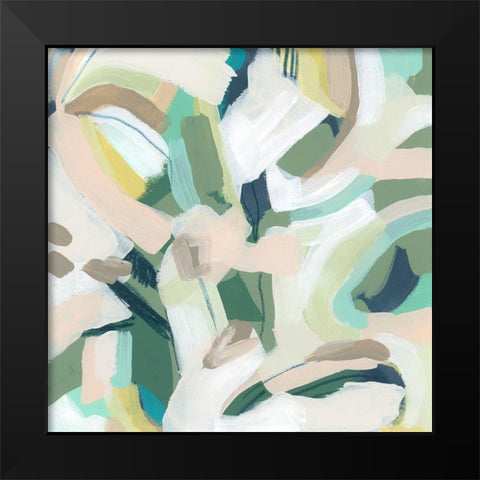 Verdant Matrix I Black Modern Wood Framed Art Print by Vess, June Erica