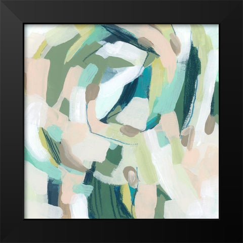 Verdant Matrix II Black Modern Wood Framed Art Print by Vess, June Erica