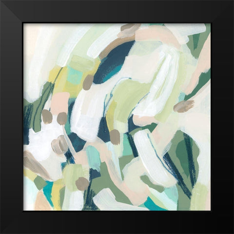 Verdant Matrix III Black Modern Wood Framed Art Print by Vess, June Erica